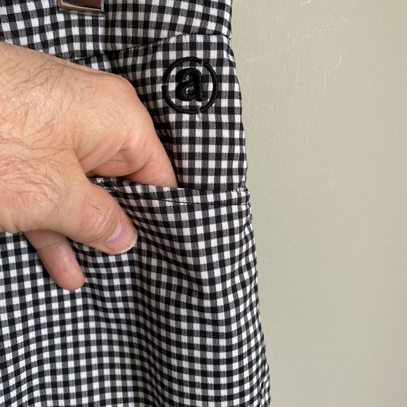 Abacus Women's Black + White Checkerboard Stretchy Golf Pants Size 8 - Picture 3 of 16